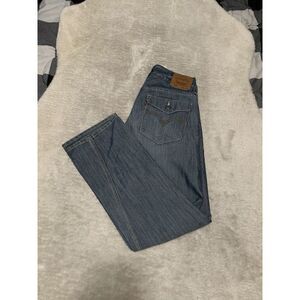 Levi's 514 Mens 32x32 Slim Straight Denim‎ Blue Jeans Cotton Pants